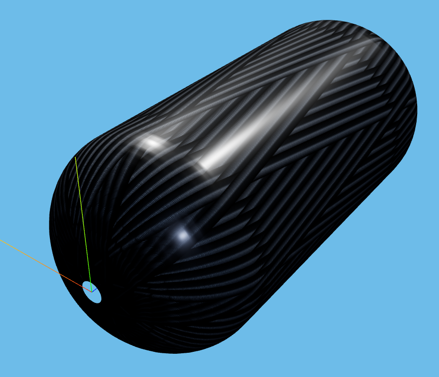 AddWind close-up of carbon laminate texture and winding pattern
